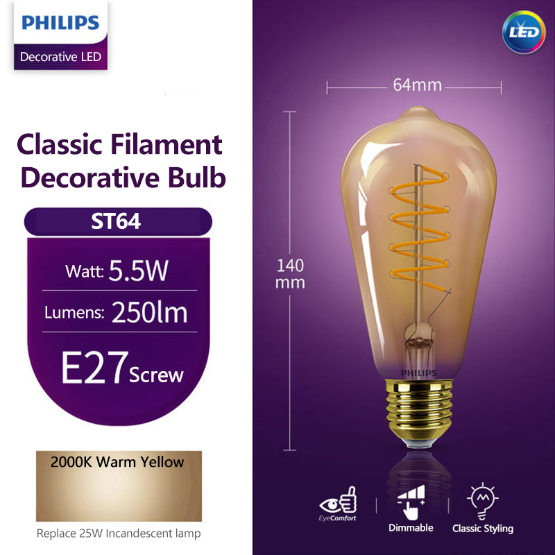Philips LED Decorative Bulb ST - Philips Bulb Led Classic 评论和价格