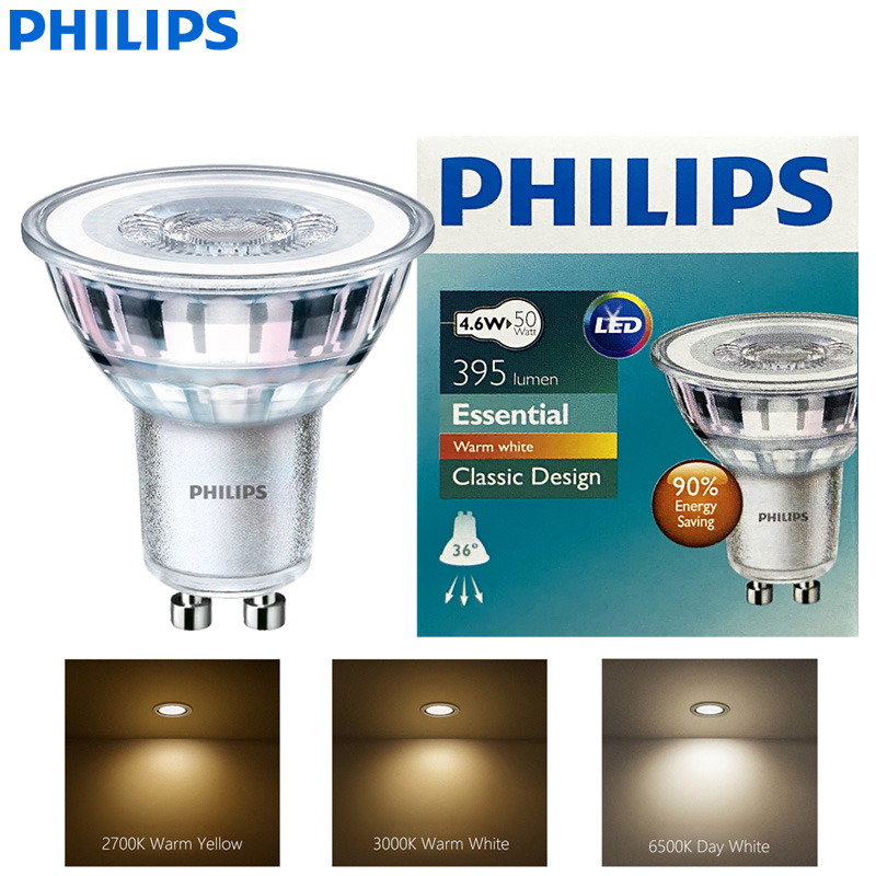 Philips LED GU10 PAR16 Essenti - Philips Bulb Led Classic 评论和价格